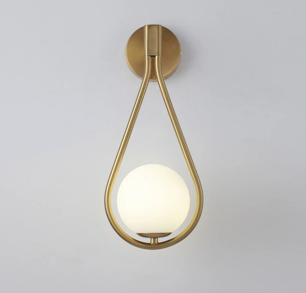 Golden ball wall light