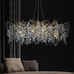 Crystal chrome chandelier