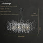 Crystal chrome chandelier