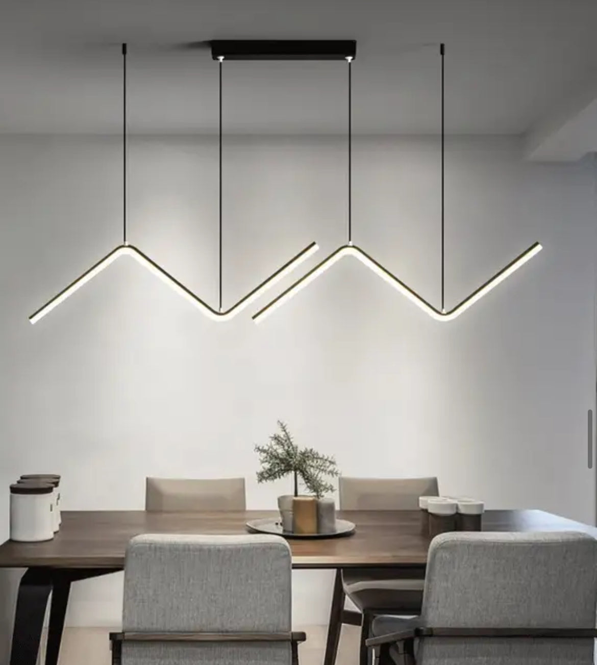 Modern gold/black pendent light