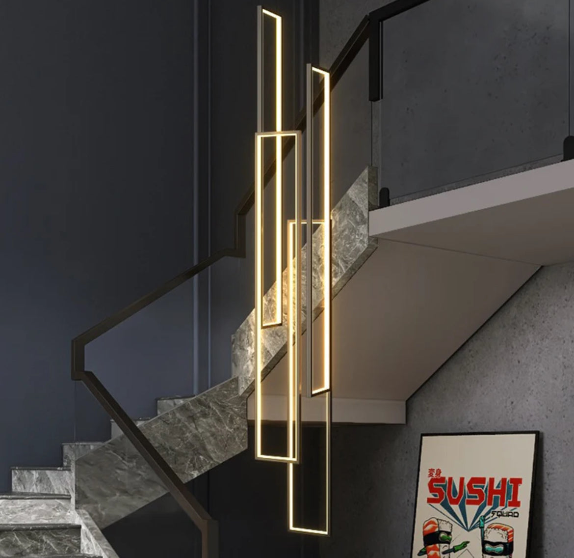 Modern minimalist chandelier