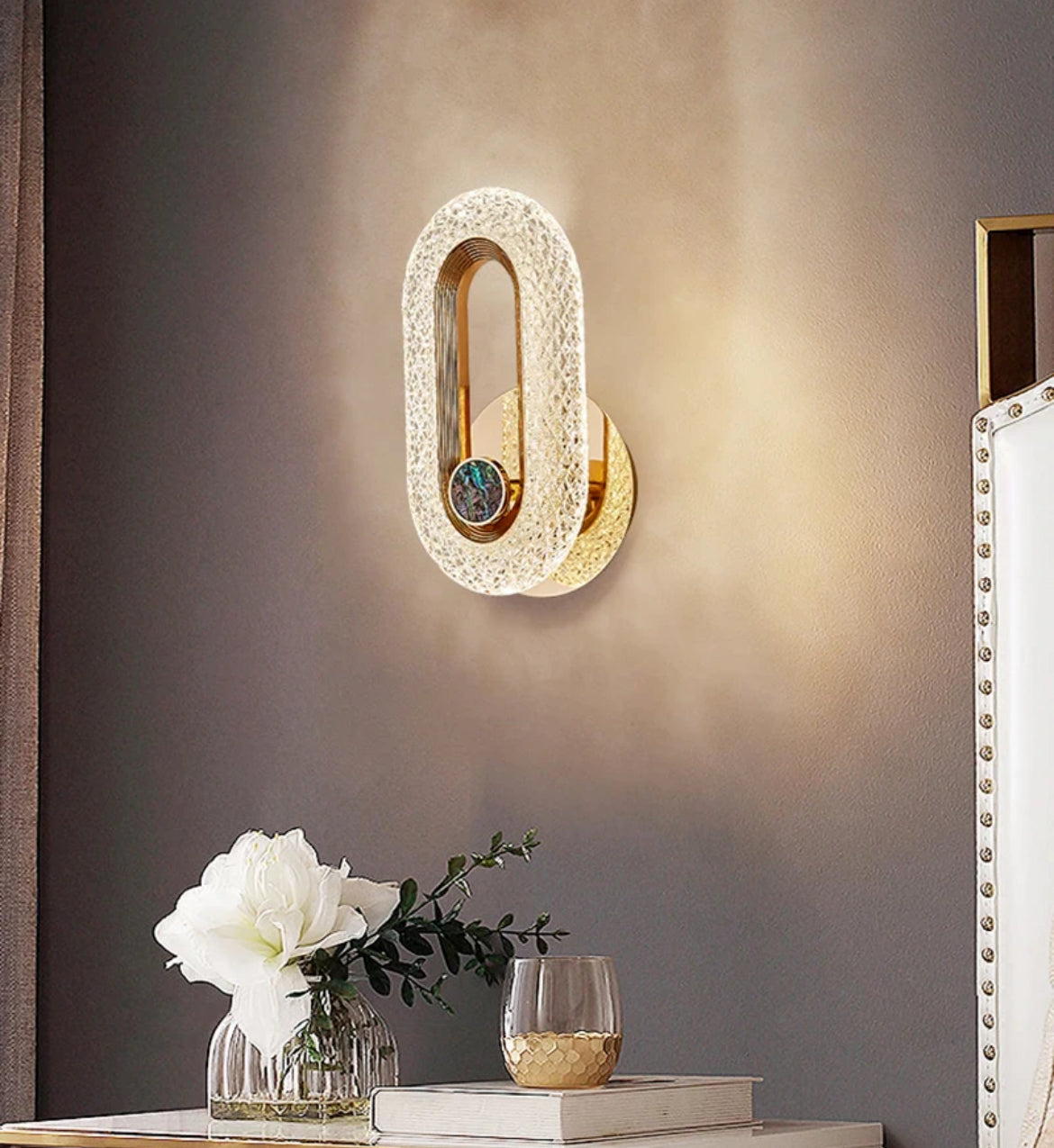 Luxury oval wall light