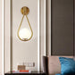 Golden ball wall light