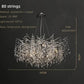 Crystal chrome chandelier