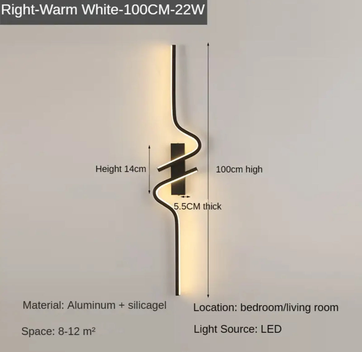 Modern LED wall light