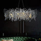 Crystal chrome chandelier