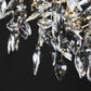 Crystal chrome chandelier