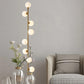 Glass ball floor lamp