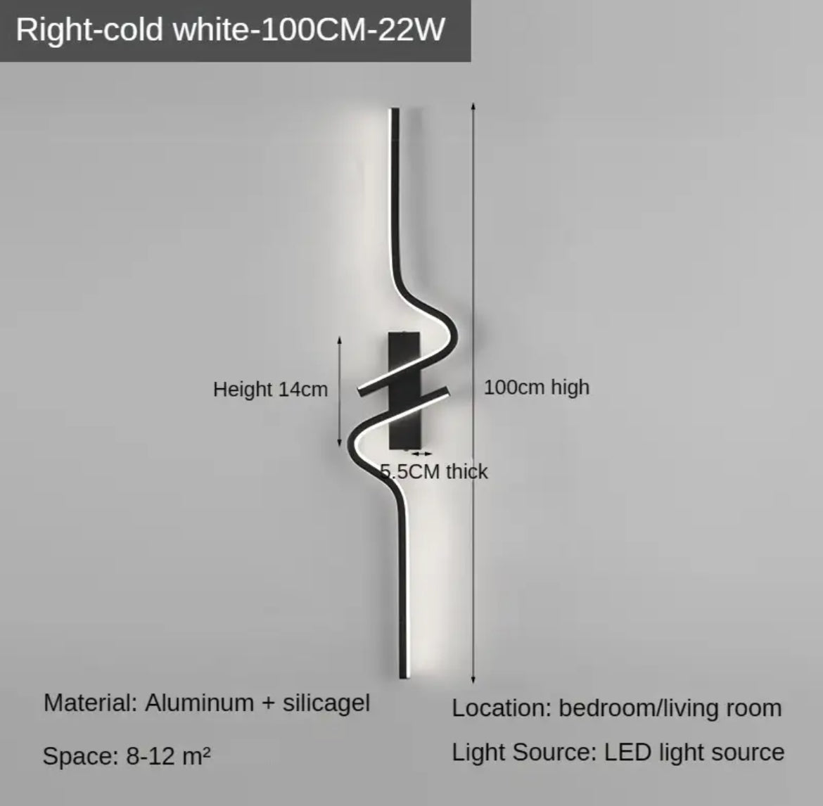 Modern LED wall light