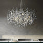 Crystal chrome chandelier